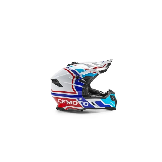 Casca CFMOTO open face, offroad, ALBASTRU/ALB