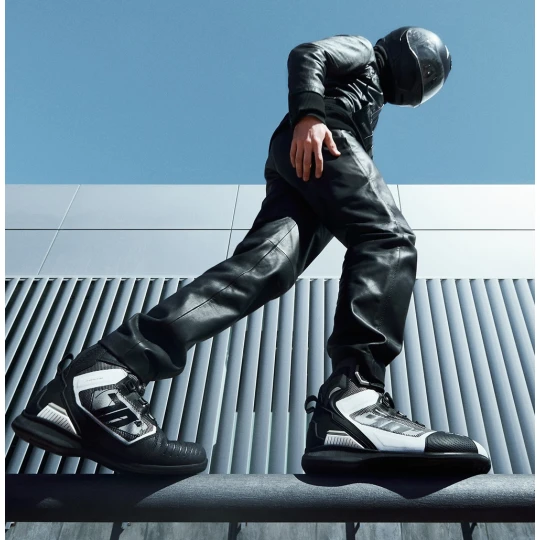 Ghete (cizme) moto Racing Unisex Seventy model SD-BR3 Veloce Pro culoare: negru/alb - Negru/alb , 48