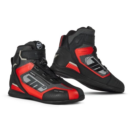 Ghete (cizme) moto Racing Unisex Seventy model SD-BR3 Veloce Pro culoare: negru/rosu - Negru/rosu , 49