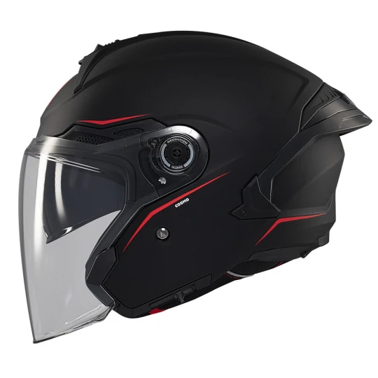 Casca open face motociclete MT Cosmo SV A1 negru mat (ochelari soare integrati) - tip viziera: MT-V-37 - Negru mat , XL (61/62cm)