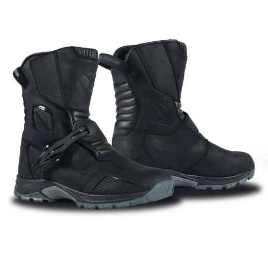 Ghete (cizme) moto Touring/Adventure barbati All Season Ixon model Klay WP MS culoare: negru (100% waterproof) - Negru , 43