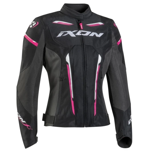 Geaca (jacheta) motociclete femei Racing/Roadster Ixon vara model Striker AIR WPL LS culoare: negru/fuchsia (roz) - Negru/fuchsia (roz) , XL