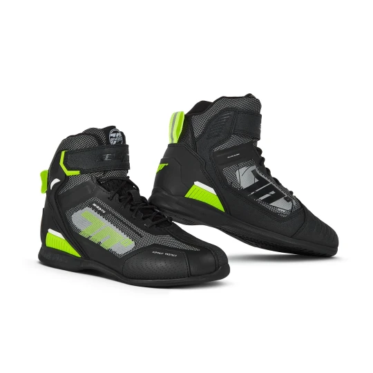 Ghete (cizme) moto Racing Unisex Seventy model SD-BR2 Veloce culoare: negru/galben fluor - Negru/galben fluor , 36