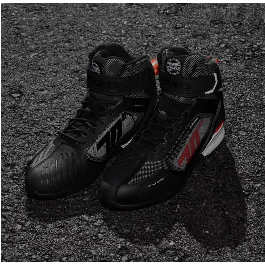 Ghete (cizme) moto Racing Unisex Seventy model SD-BR2 Veloce culoare: negru/rosu - Negru/rosu , 48