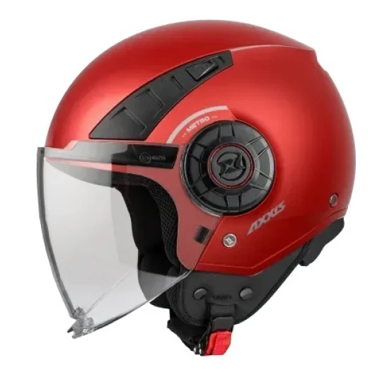 Casca Axxis model Metro S A5 rosu mat (open face) - omologare noua ECE 22.06 - tip viziera: MT-V-26B - Rosu mat , XS (53/54cm)