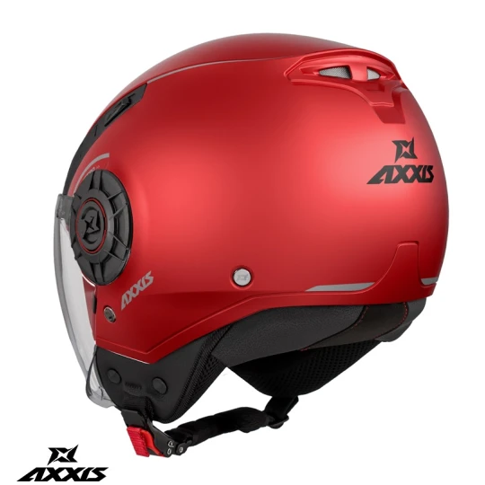 Casca Axxis model Metro S A5 rosu mat (open face) - omologare noua ECE 22.06 - tip viziera: MT-V-26B - Rosu mat , S (55/56cm)