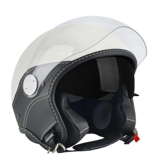 Casca open face (demi-jet) Max Helmets model DJDV06 LS Vision SV (ochelari soare integrati) culoare: alb lucios (000) - 100% MADE IN ITALY - Alb lucios , XL (61/62cm)
