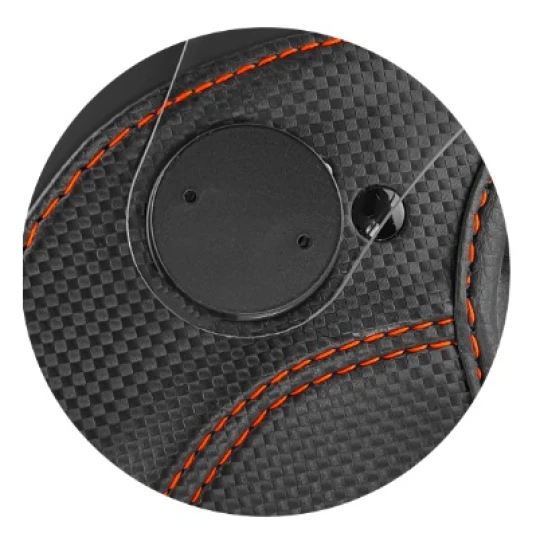 Casca open face (demi-jet) Max Helmets model DJ06 LS Vision Carbon culoare: negru mat/portocaliu (NOAR) - 100% MADE IN ITALY - Negru mat/portocaliu , S (55/56cm)