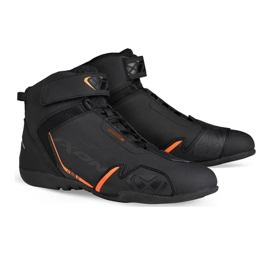 Ghete moto Roadster barbati All Season Ixon model Gambler MS culoare: negru/portocaliu - Negru/portocaliu , 46