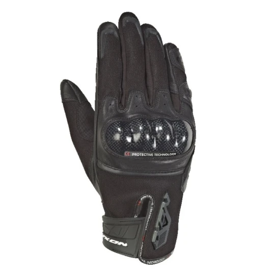 Manusi barbati Roadster vara piele/textil Ixon model RS Rise Air MS culoare: negru - degete tactile - Negru , L (9/10)