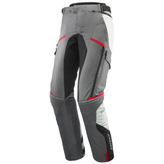 Pantaloni motociclete barbati Touring/Adventure Ixon All season model Midgard MS culoare: gri/negru/rosu - Gri/negru/rosu , XL