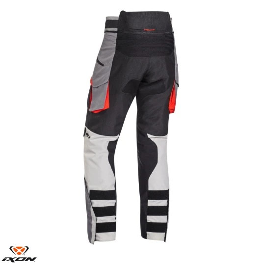 Pantaloni motociclete barbati Touring/Adventure Ixon All season model Ragnar MS culoare: negru/gri/rosu - Negru/gri/rosu , S