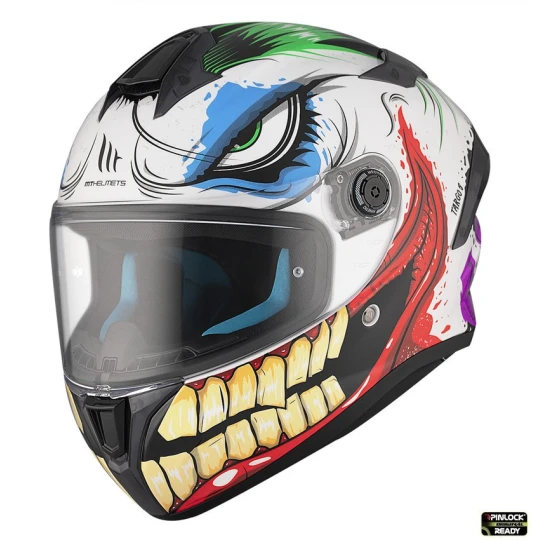 Casca integrala MT Targo S Joke A5 alb lucios - omologare noua ECE 22.06 - tip viziera: MT-V-14B - Alb lucios , XS