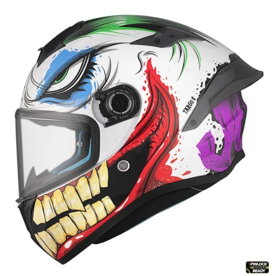 Casca integrala MT Targo S Joke A5 alb lucios - omologare noua ECE 22.06 - tip viziera: MT-V-14B - Alb lucios , XL