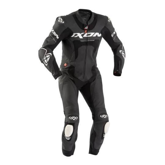 Costum (combinezon) motociclete barbati piele Ixon vara model Jackal MS culoare: negru - Negru , XXL