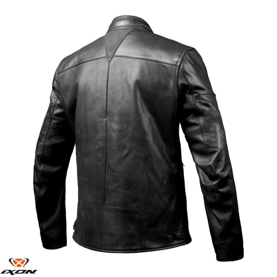 Geaca (jacheta) motociclete barbati piele Urban/Heritage Ixon vara model Cranky Air MS culoare: negru - Negru , S