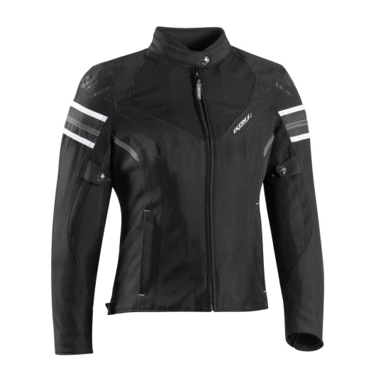 Geaca (jacheta) motociclete femei Racing/Roadster Ixon All season model Ilana Evo LS culoare: negru/alb - Negru/alb , L