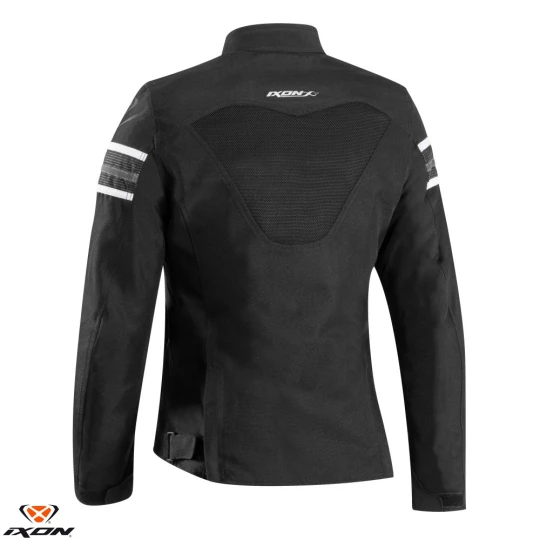 Geaca (jacheta) motociclete femei Racing/Roadster Ixon All season model Ilana Evo LS culoare: negru/alb - Negru/alb , XXXL
