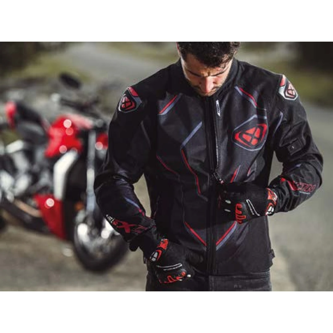 Geaca (jacheta) motociclete barbati Racing/Roadster Ixon vara model Demoniak MS culoare: negru/rosu - Negru/rosu , XXXL Geaca (jacheta) motociclete barbati Racing/Roadster Ixon vara model Demoniak MS culoare: negru/rosu - Negru/rosu , XXXL