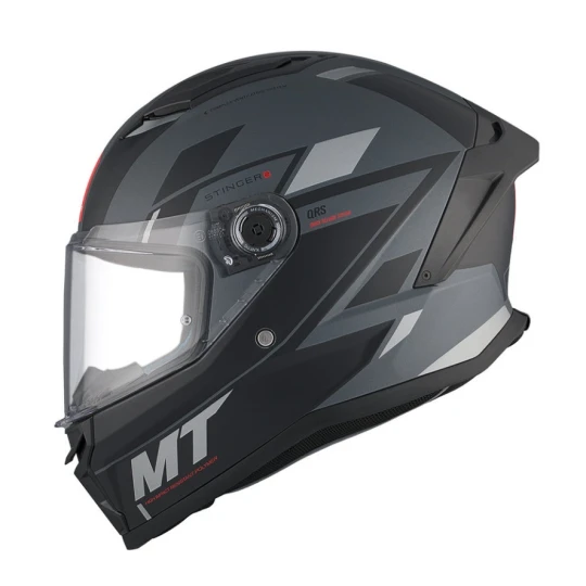 Casca integrala MT Stinger 2 Zivze C2 negru/gri mat – punctaj maxim SHARP Test – 5 stele - Negru/gri mat , M (57/58cm)