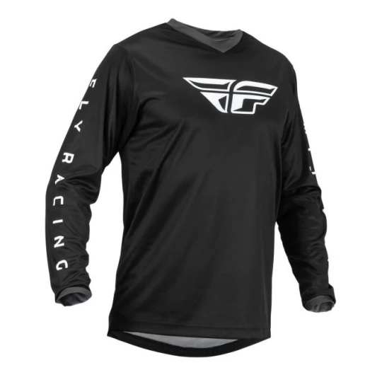 Tricou (bluza) cross-enduro Fly Racing model F-16 culoare: negru/alb - Negru/alb , L