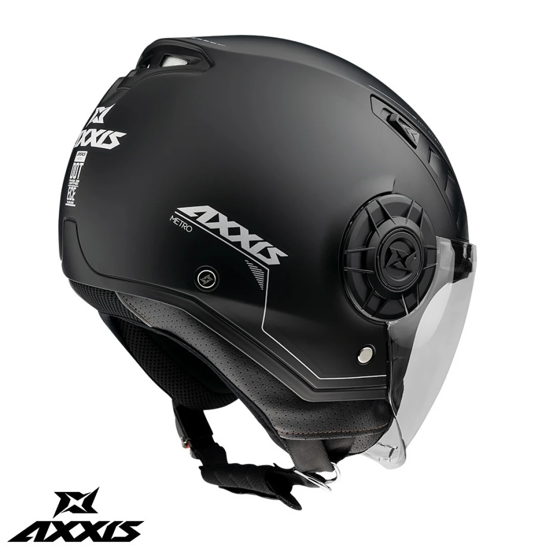 Casca Axxis model Metro S V2 A1 negru mat (open face) - omologare noua ECE 22.06 - tip viziera: MT-V-26B - Negru mat , L (59/60cm) Casca Axxis model Metro S V2 A1 negru mat (open face) - omologare noua ECE 22.06 - tip viziera: MT-V-26B - Negru mat , L (59/60cm)