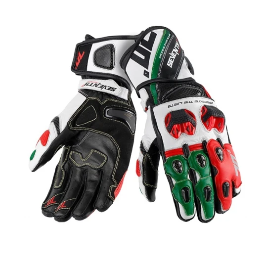 Manusi barbati racing vara Seventy model SD-R12 negru/rosu/verde - Negru/rosu/verde , XXXL (12 cm)