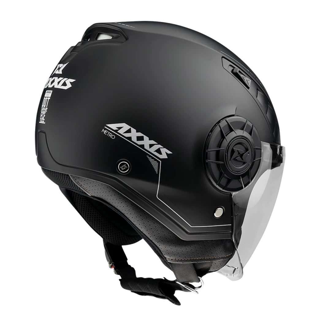 Casca Axxis model Metro A1 negru lucios (open face) - tip viziera: MT-V-26B - Negru lucios , XS (53/54cm) Casca Axxis model Metro A1 negru lucios (open face) - tip viziera: MT-V-26B - Negru lucios , XS (53/54cm)
