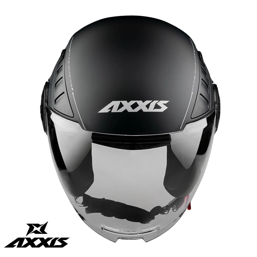 Casca Axxis model Metro A1 negru lucios (open face) - tip viziera: MT-V-26B - Negru lucios , XS (53/54cm) Casca Axxis model Metro A1 negru lucios (open face) - tip viziera: MT-V-26B - Negru lucios , XS (53/54cm)