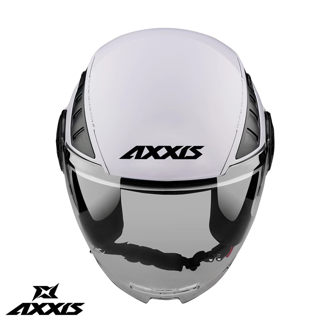 Casca Axxis model Metro A0 alb lucios (open face) - tip viziera: MT-V-26B - Alb lucios , S (55/56cm) Casca Axxis model Metro A0 alb lucios (open face) - tip viziera: MT-V-26B - Alb lucios , S (55/56cm)