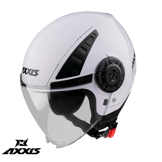 Casca Axxis model Metro A0 alb lucios (open face) - tip viziera: MT-V-26B - Alb lucios , L (59/60cm)