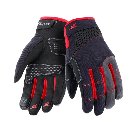 Manusi barbati Urban vara Seventy model SD-C48 negru/rosu - degete tactile - Negru/rosu , XXXL (12 cm)