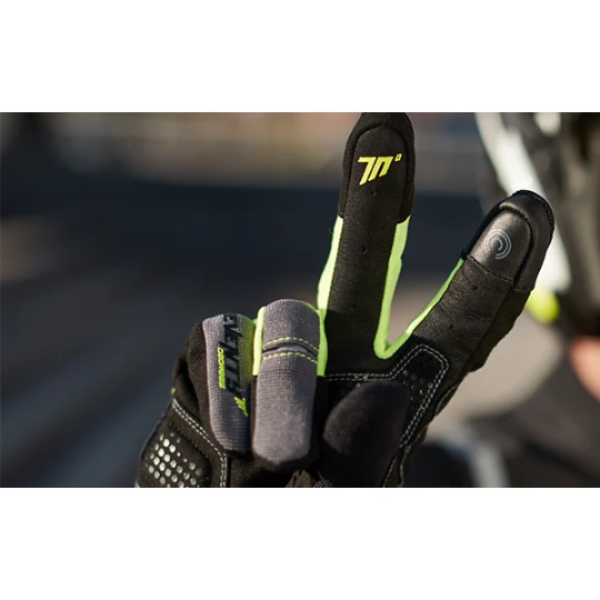 Manusi barbati Urban vara Seventy model SD-C48 negru/galben - degete tactile - Negru/galben , XL (10 cm)