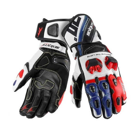 Manusi barbati racing vara Seventy model SD-R12 negru/rosu/albastru - Negru/rosu/albastru , XXL (11 cm)