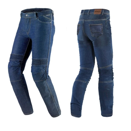 Blugi (jeans) moto barbati Seventy model SD-PJ6 tip Slim fit culoare: albastru (insertii Aramid Kevlar) - Albastru , XXXL