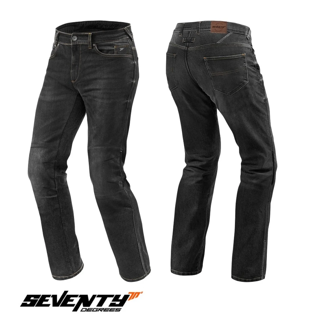 Blugi (jeans) moto barbati Seventy model SD-PJ2 tip Regular fit culoare: negru (cu insertii Aramid Kevlar) - Negru , S Blugi (jeans) moto barbati Seventy model SD-PJ2 tip Regular fit culoare: negru (cu insertii Aramid Kevlar) - Negru , S