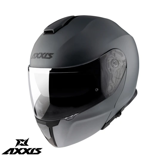 Casca modulabila Axxis model Gecko SV A2 titanium mat (ochelari soare integrati) - Titanium mat , XXL (63/64cm)