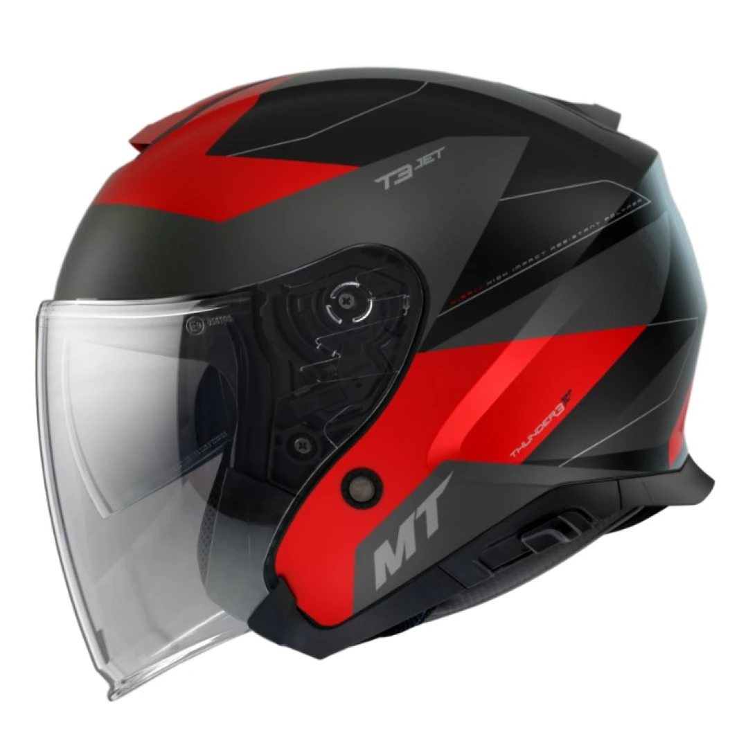 Casca open face MT Thunder III SV Jet Cooper A5 rosu mat (ochelari soare integrati) – tip MT-V-19 - Rosu mat , M (57/58cm) Casca open face MT Thunder III SV Jet Cooper A5 rosu mat (ochelari soare integrati) – tip MT-V-19 - Rosu mat , M (57/58cm)