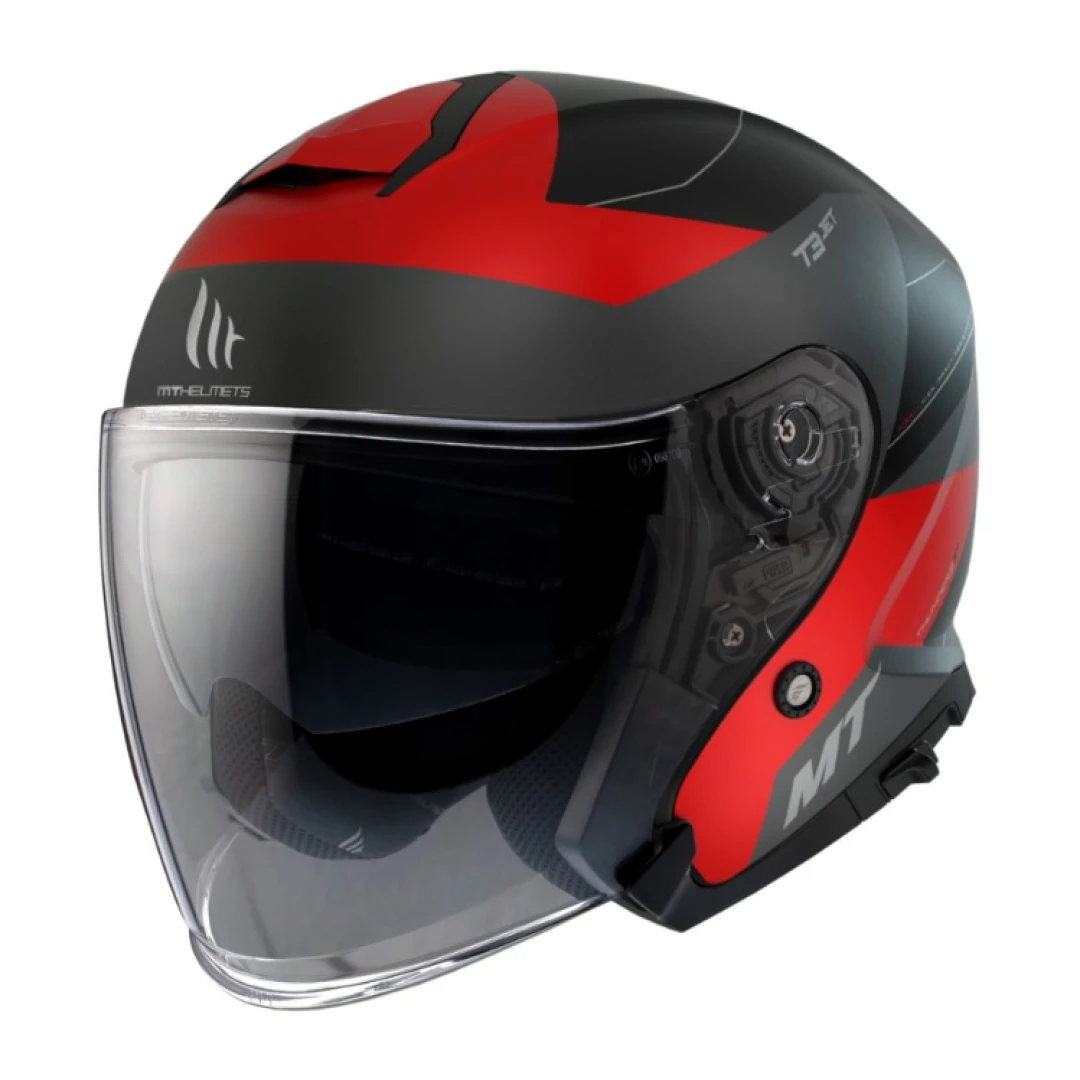 Casca open face MT Thunder III SV Jet Cooper A5 rosu mat (ochelari soare integrati) – tip MT-V-19 - Rosu mat , M (57/58cm) Casca open face MT Thunder III SV Jet Cooper A5 rosu mat (ochelari soare integrati) – tip MT-V-19 - Rosu mat , M (57/58cm)