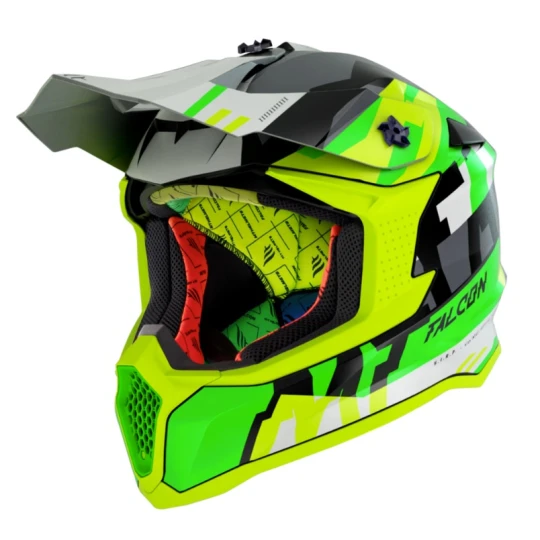Casca off road MT Falcon Arya A3 galben fluor mat - Galben fluor mat , S (55/56cm)