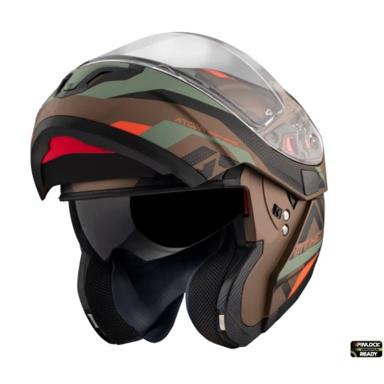 Casca modulabila MT Atom SV Skill A9 maro (gold) mat Pinlock ready – tip MT-V-16 - Maro mat , S (55/56cm)