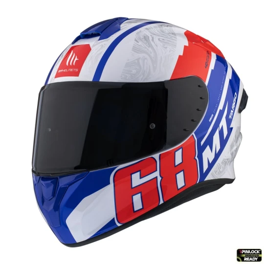 Casca integrala MT Targo Pro Welcome A5 rosu lucios – tip MT-V-14 - Rosu lucios , L (59/60cm)