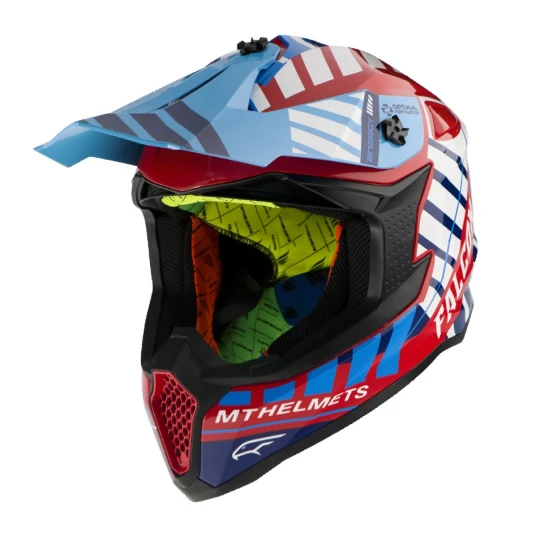Casca off road MT Falcon Energy B5 rosu lucios - Rosu lucios , M (57/58cm)