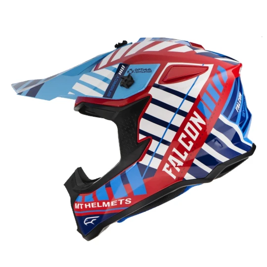 Casca off road MT Falcon Energy B5 rosu lucios - Rosu lucios , L (59/60cm)