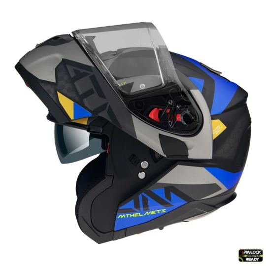 Casca modulabila MT Atom SV W17 A2 gri mat Pinlock ready – tip MT-V-16 - Gri mat , XL (61/62cm)