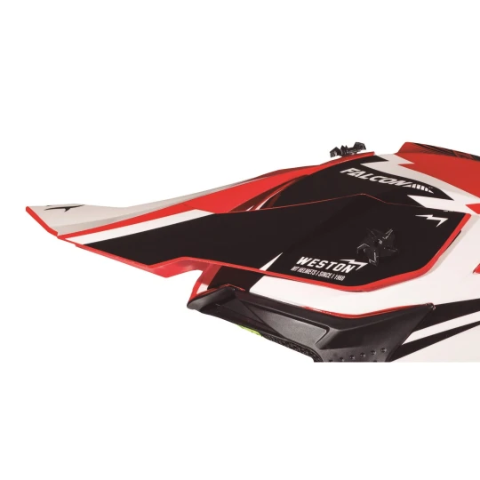 Cozoroc tip MX802 - casca off road MT Falcon Weston A0 rosu lucios