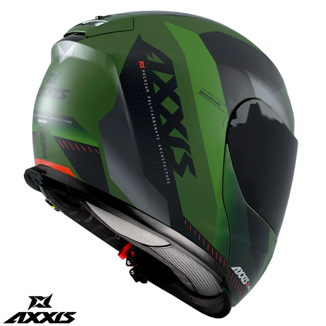 Casca modulabila Axxis model Gecko SV Shield F6 gri verde mat (ochelari soare integrati) - Verde mat , XS (53/54cm) Casca modulabila Axxis model Gecko SV Shield F6 gri verde mat (ochelari soare integrati) - Verde mat , XS (53/54cm)