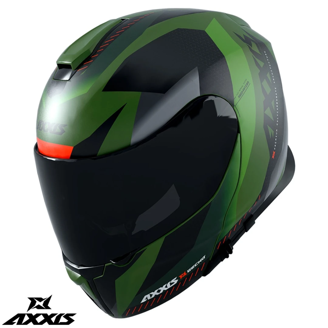 Casca modulabila Axxis model Gecko SV Shield F6 gri verde mat (ochelari soare integrati) - Verde mat , XS (53/54cm) Casca modulabila Axxis model Gecko SV Shield F6 gri verde mat (ochelari soare integrati) - Verde mat , XS (53/54cm)