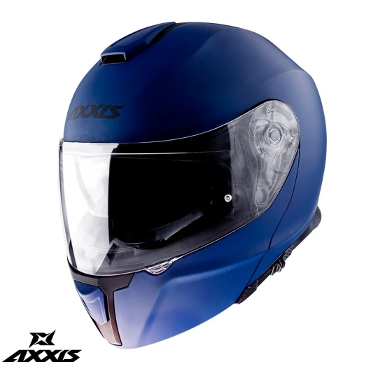 Casca modulabila Axxis model Gecko SV A7 albastru mat (ochelari soare integrati) - Albastru mat , XS (53/54cm)