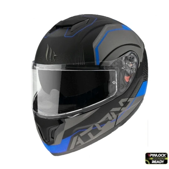 Casca modulabila MT Atom SV Quark A7 albastru mat Pinlock ready – tip MT-V-16 - Albastru mat , S (55/56cm)
